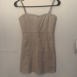 Brandy Melville navy and White Pinstripe Mini Dress